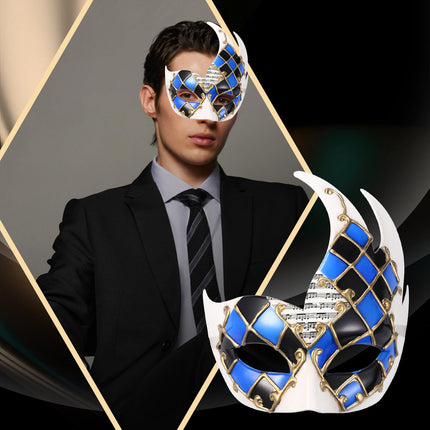 Aroncenti Veneetsia maskimeeste mask: mask karnevali ja halloweeni ballidele, muusikafestivalidele, mardi gras'ile, rüütlilik Itaalia Veneetsia mask