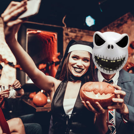 Yearsahrk Jack Skellingtoni maski kostüüm lateksist anime mask õudusunenägu jõulud Jacki mask karnevali halloweeni kostüümi rekvisiidid täiskasvanutele (Jack Skellingtoni mask)