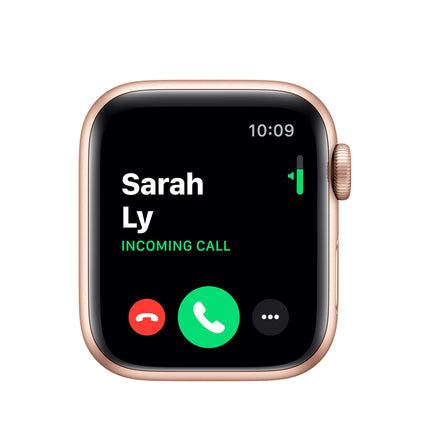 Apple Watch Series 5 (GPS, 40mm) Gold Aluminum Case with Sand Pink Sport Band (Refurbished)