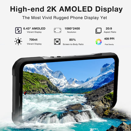 DOOGEE V20 Pro Outdoor Smartphone Without Contract 5G, 20GB RAM + 256GB ROM/2TB, Thermal Imaging Camera, 64MP+24MP Night Vision, 6.43" AMOLED FHD+ Dual SIM 5G Outdoor Smartphone Without Contract 6000mAh/33W IP68/OTG/NFC
