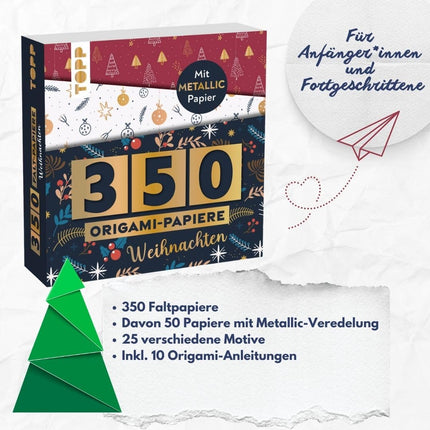350 parimat origamipaberit jõuludeks, käsitöö, origami, jõulumeisterdused, jõulukaunistused, paberi voltimine, kingitused