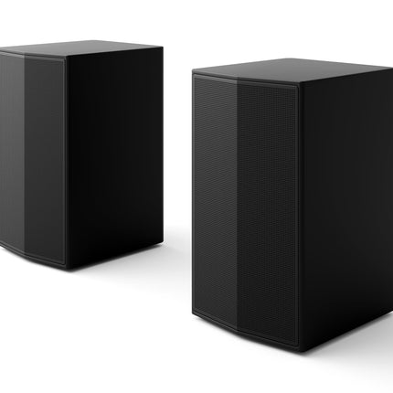 LG SPT8-S tagumiste kõlarite komplekt, tagumiste kõlarite komplekt heliribadele, 100 W võimsus ja 2.0 kanalit, võimas ruumiline heli, ruumisäästlik disain, must