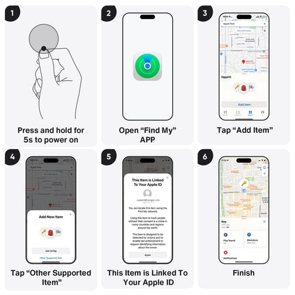 iVANKY FusionFinder nutika sildiga õhujälgija esemete leidja Apple Find My jaoks (ainult iOS-ile). Jälgige oma võtmeid, rahakotti, pagasit, seljakotti ja lokaatorit vahetatava akuga, IP67 (4-pakendis).