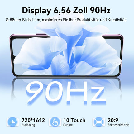 CUBOT A10 mobiiltelefon ilma lepinguta, 12 GB + 128 GB / 1 TB laiendatav, Android 14 nutitelefon, 6,56-tolline ekraan, 5100 mAh aku, 48 MP põhikaamera, kaheksatuumaline protsessor, kahekordne 4G SIM-kaart, OTG, Face ID, GPS, sinine