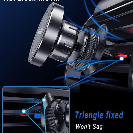 Rainway magnetiline autotelefonihoidik, täiustatud konks, magnetiline autotelefonihoidik 6 magnetiga, ühildub iPhone'i, Samsungi jne telefonidega.