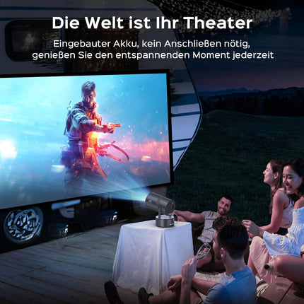 [Sisseehitatud aku] Aubor Mentech miniprojektor 4K kodukino, miniprojektor, WiFi6 ja BT5.2 projektor Android OS-iga, automaatne trapetsikorrektsioon, 180-kraadine nurk, 150-tolline ekraan telefoni/arvuti/Xboxi jaoks, HDMI