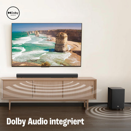 JBL Cinema SB 550 – 3.1-kanaliline heliriba integreeritud subwooferiga kodukino helisüsteemile – Bluetoothi ​​muusika voogedastus ja Dolby Audio – must