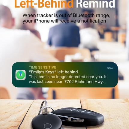 Reyke Smart Tag Pro, kohvri jälgija, mis ühildub Apple Find My rakendusega (ainult iOS), võtmeleidja võtmetele, pagasile, kohvrile, rahakotile, IP67 veekindel, 4 tk pakis