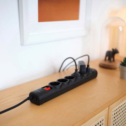 Trust Surge Guard 6-Port Surge Protector, Black