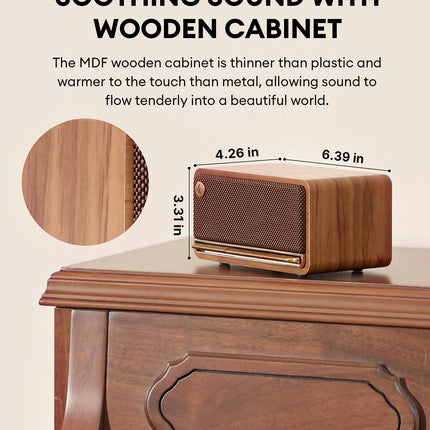 Edifier MP230 Portable Bluetooth Speaker, Wireless Speaker with 48mm Drivers, 20W RMS Stereo Sound, Crisp Treble and Punchy Bass, 9h Playtime, Bluetooth V5.0, AUX, Micro SD (Retro Wood)