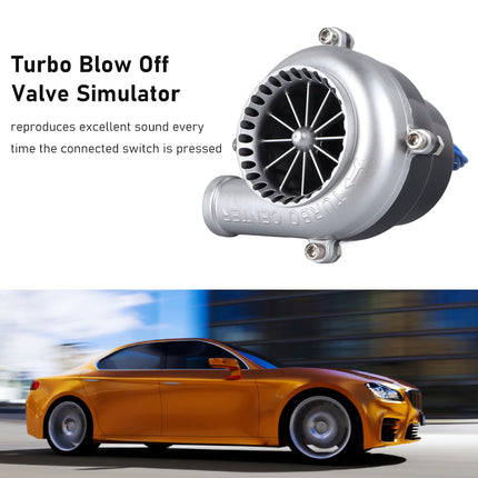 12V turbo puhumisventiili simulaator, turbo heliefektide looja, hõbedane elektrooniline võltspuhumisventiili simulaator erakordse heliga autodele ja mootorratastele