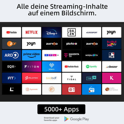 CHIQ 43-tolline QLED 4K nutiteler, Google Home, Netflix, Prime Video, WiFi, Bluetooth 5.0, Dolby Audio, Google Assistant, Chromecast, kolmekordne tuuner, 2024
