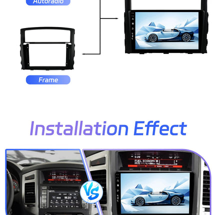 JOYX - 6G+128G - Android 12 IPS autoraadio sobib Mitsubishi Pajero 4 V80 V90 (2006-2014) - Juhtmevaba CarPlay/Android Auto/DSP - Kaamera ja mikrofon - 9-tolline 2 DIN-ekraan - DAB roolil juhtimine Fast-Boot 360-CAM