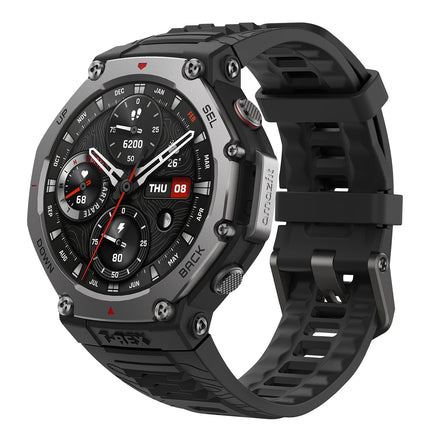 Amazfit T-Rex 3 nutikell õues kasutamiseks, 48 ​​mm AMOLED-ekraan, võrguühenduseta kaardid ja navigatsioon, 6 satelliidisüsteemi kahe sagedusribaga GPS, 27-päevane aku tööiga, NFC-makse, 170+ spordirežiimi, 45 m vabalt sukeldumine seiklusteks