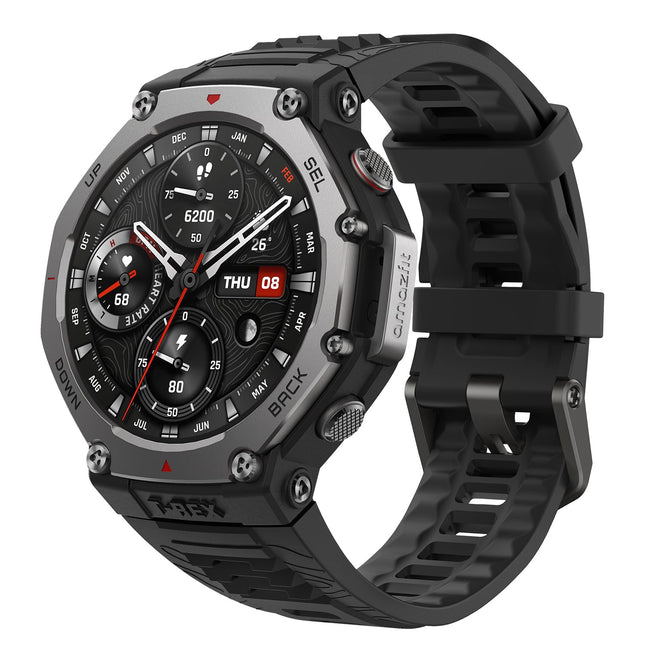 Amazfit T-Rex 3 Outdoor Smartwatch 48mm AMOLED Display, Offline Maps &amp; Navigation, 6 Satellite Systems Dual Band GPS, 27 Days Battery Life, NFC Payment, 170+ Sports Mode, 45m Freediving for Adventures