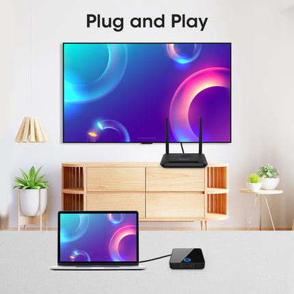 Wireless HDMI Transmitter and Receiver, Binken 200FT/60M Wireless HDMI Extender Kit, 1080P HD HDMI without Cable, Streaming Media Video/Audio from Laptop, Camera, PS5, PC to Monitor, Projector, HDTV