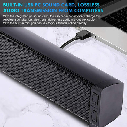 Yangers juhtmevaba Bluetooth 5.0 heliriba kõlar telerile koos puldiga, tõeliselt juhtmevaba 20W USB laetav, sisseehitatud mikrofon kodukino, heli, arvuti, teleri, telefoni, sülearvuti jaoks