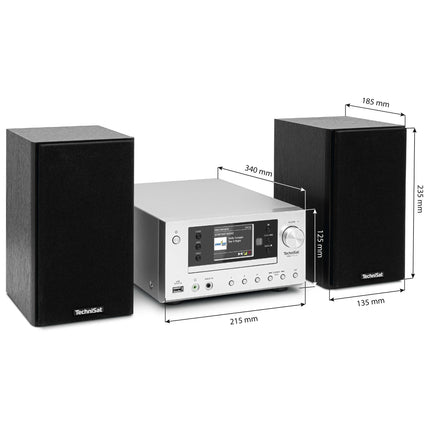 TechniSat VIOLA 710 CD IR - kompaktne hi-fi süsteem (internetiraadio, DAB+, FM, CD-mängija, Bluetooth, 2x 20-vatise RMS-stereokõlari, kõrvaklapipesa, äratuskell, unetaimer, kompaktne süsteem, kaugjuhtimispult)