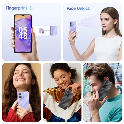 Ulefone Note 21 mobiiltelefon 2025 Android 14 8GB + 128GB / 1TB SD Octa Core 6.56" HD+ 2.5D 90Hz 13P + 8MP kaamera 5000mAh nutitelefon ilma lepinguta 4G kahe SIM-kaardiga sõrmejäljelugeja + näotuvastus GPS OTG 2-aastane garantii