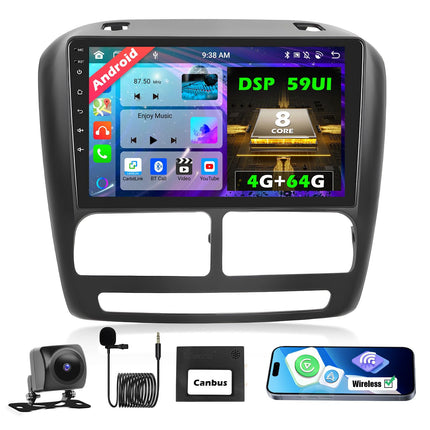 [2025. aasta uuendus 8-tuumalise 4G+64G] Hikity 9-tolline Android 13 armatuurlaua raadiokomplekt FIAT Doblo 2010-2015/Combo 2011-2018 autoraadiole koos CarPlayga, Android Auto WiFi, GPS BT5.0 59UI 32DSP RDS mikrofon, tahavaatekaamera