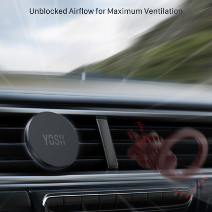 YOSH autotelefoni hoidik MagSafe'ile, magnetiline autotelefoni hoidik õhutusava jaoks - [ei häiri juhtmevaba laadimist], universaalne iPhone 16 15 14, Samsungi, Pixeli ja muude seadmete jaoks - magnetilise rõngaga