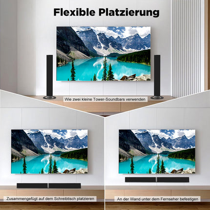 HoYLluDLL 2.0-kanaliga heliriba teleriseadmetele, 32-tolline jagatud 2-ühes teleri heliriba Bluetoothiga, 3 ekvalaiseri režiimi ja 3D ruumilise heliga, teleri kõlariga heliribad HDMI-ARC/optilise/Aux-ühendusega, KY2020D