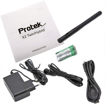 Protek X2 Twin SAT 4K - UHD HDR 2x DVB-S2 Twin Tuner, OpenATV E2 Linux Receiver, Smart TV Box, Recording Function, Card Reader, Media Player, USB 3.0, WiFi, Second Remote Control &amp; EasyMouse HDMI Cable