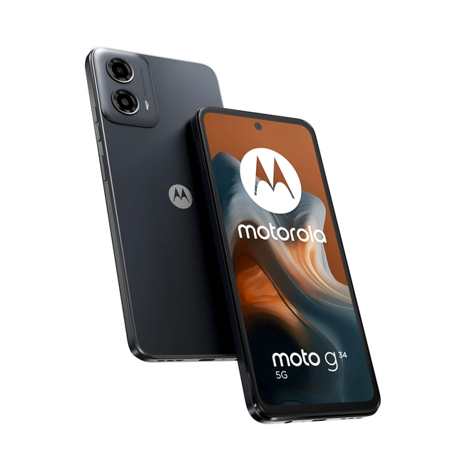 Motorola Moto g34 5G Smartphone (6.53" HD+ display, 50 MP camera, 4 GB / 128 GB, 5000 mAh, Android 14) Charcoal Black, incl. protective cover [Exclusively at Amazon]