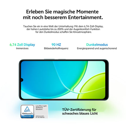 VIVO Y29s 5G nutitelefon ilma lepinguta, 6G+256G, 6,74” LCD-ekraan, 90Hz värskendussagedus, 50MP põhikaamera, 5150 mAh aku, IP64, kahe SIM-kaardi pesa, microSD, üliere taskulamp, tehisintellektiga Androidiga mobiiltelefon