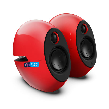 Edifier E25HD Bluetooth kõlarikomplekt – 74 vatti – suurepärane helikvaliteet bassrefleksmembraaniga – LDAC tehnoloogia – Bluetooth 5.3 – elegantne disain – optilised + Aux ühendused – punane