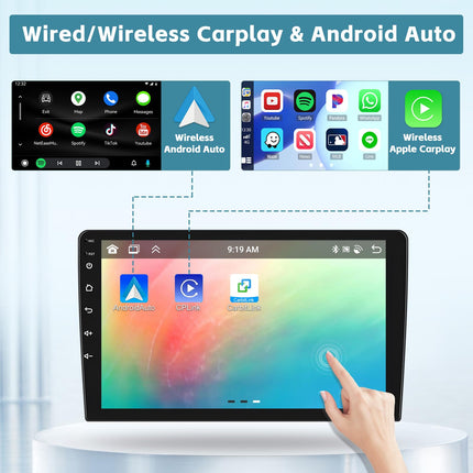 [2025. aasta uuendus 8-tuumalise 4G+64G] Hikity 9-tolline Android 13 armatuurlaua raadiokomplekt FIAT Doblo 2010-2015/Combo 2011-2018 autoraadiole koos CarPlayga, Android Auto WiFi, GPS BT5.0 59UI 32DSP RDS mikrofon, tahavaatekaamera