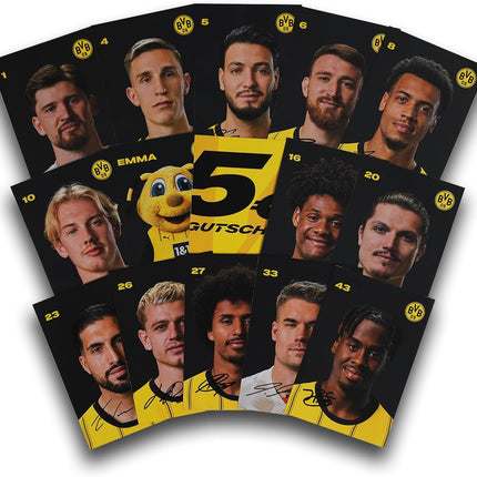 Borussia Dortmund Unisex – täiskasvanute BVB koomiksiadvendikalender 2024, must ja kollane, 43 x 30 cm