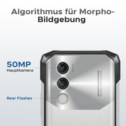 DOOGEE Blade 10 Power [2025] Outdoor Smartphone Ohne Vertrag Android 14, 24GB+256GB/TF 2TB Outdoor Handy 10300mAh/18W, 6.6'' HD+ baustellenhandy,50MP AI Kamera,3 Card Slot/IP68/69K/NFC/GPS/Face ID