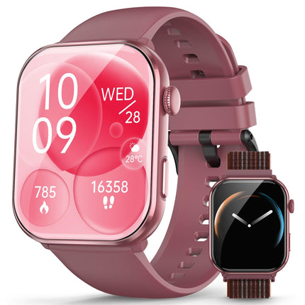 Blackview Smartwatch Women Men, AMOLED Screen Always-On, Fitness Watch with Phone Function, Make/Receive Calls, Sports Watch 100+ Sport Modes, Heart Rate Sleep Monitor, Pedometer, Watch for Android iOS