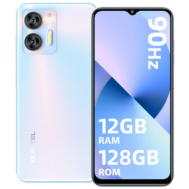 OUKITEL C36 (2024) mobiiltelefon ilma lepinguta, 12GB+128GB/1TB laiendatav, 5150mAh 6.56" HD+ ekraan 13 Android 14 odav nutitelefon 4G, kaheksatuumaline protsessor, 13MP panoraamkaamera, kaks SIM-kaarti 3 pesa, WiFi