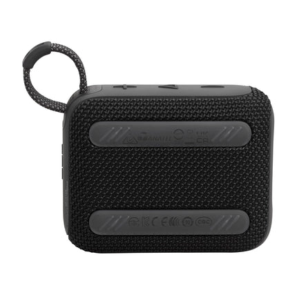 JBL Go 4 - Black – Portable Bluetooth speaker with JBL Pro Sound, deep bass, and Playtime Boost function – Waterproof and dustproof – 7 h battery life