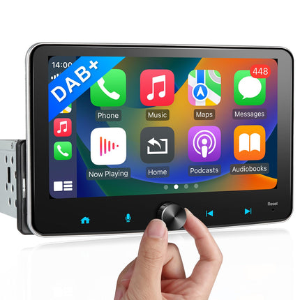 DAB+ Android autoraadio 1Din juhtmevaba CarPlay juhtmevaba Android autoraadio ekraaniga 7-tolline 4G+64G Car Play ekraan puutetundlik monitor Bluetooth FM/AM RDS WiFi GPS Navi SWC EQ 1 Din