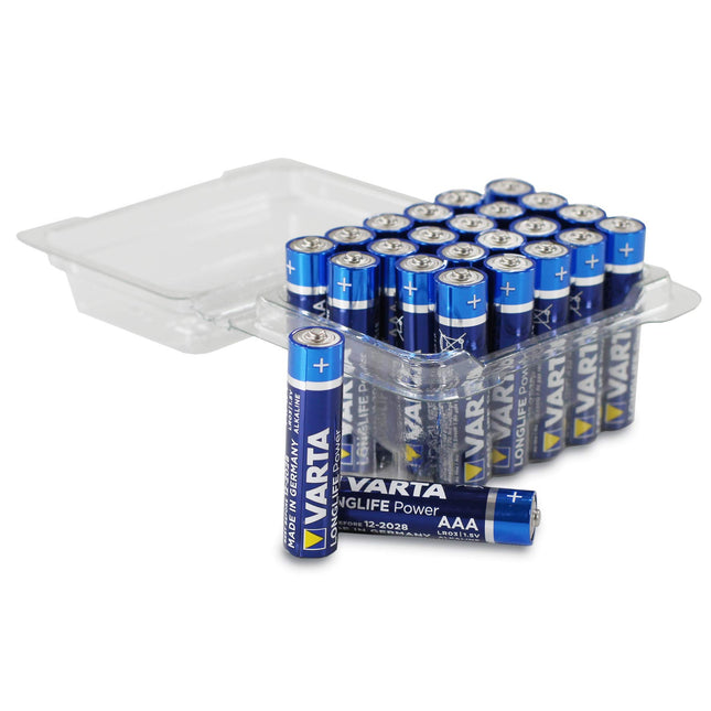 24 Varta Longlife Power, suure energiatarbega, Micro AAA 4903 patareid, leeliseline MN2400 eripakk,
