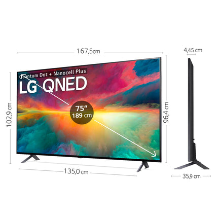 LG 75QNED756RA 190 cm (75-tolline) 4K QNED MiniLED-teler (aktiivne HDR, 60 Hz, nutiteler) [mudeliaasta 2023]