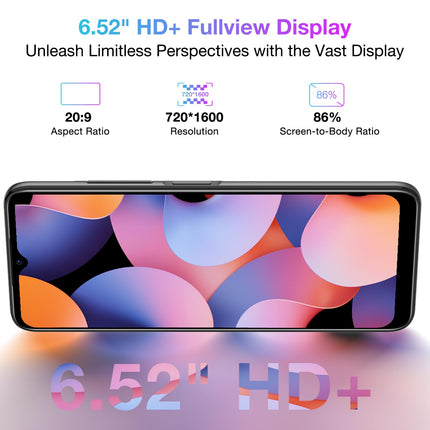 DOOGEE N50S Android 13 nutitelefon ilma lepinguta, 9GB + 128GB salvestusruum / 1TB laiendatav 6,52" HD+ ekraan, 4200mAh 10W kiirlaadimisega, 20MP kaamera, 4G kahe SIM-kaardiga odav mobiiltelefon 2024