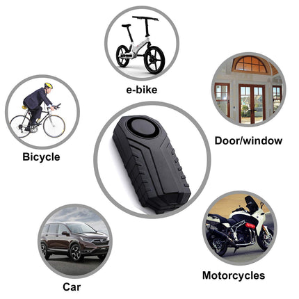 Lancoon Bicycle Alarm, Anti-Theft Device for Motorcycles with Remote Control, 113 dB Super Loud (2-Pack)