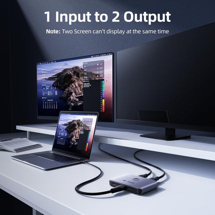 llano HDMI Switch, 8K HDMI2.1 Bi-Directional Switcher Splitter Supports 8K@60Hz 4K@120Hz HD2.3, Aluminum HDMI Switcher Selector for PS4/PS5 Xbox Roku Apple TV Fire Stick