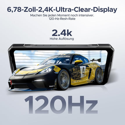 DOOGEE V40 5G õuenutitelefon lukustamata Android 14, Dimensity 7300, 32 GB + 512 GB õuenutitelefon, 8680 mAh/33 W, 6,78 tolli HD+ 120 Hz, 108 MP + 20 MP öönägemine, IP68/IP69K/NFC/Face ID