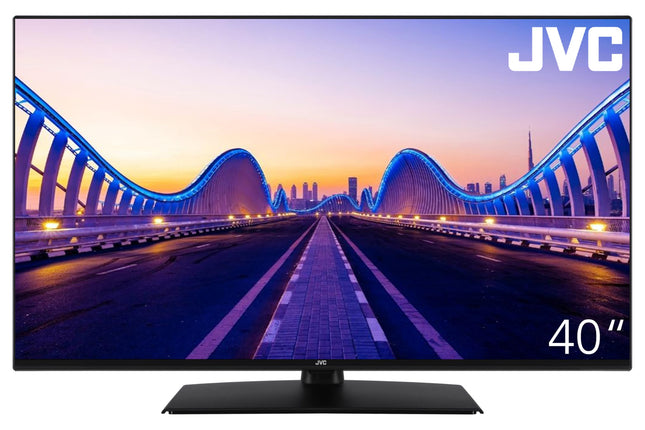 JVC 40-tolline televiisor LT-40VF4455 Full HD televiisor 102 cm ekraani diagonaaliga ja integreeritud kolmekordse tuuneriga, LED-teler must