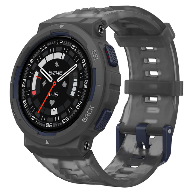 Amazfit Active Edge 46mm Smart Watch with Stylish, Durable Sports and Fitness Design, GPS, AI Health Coach, Outdoor Sports, Workouts and Exercises, 16-Day Battery, 10 ATM, Black