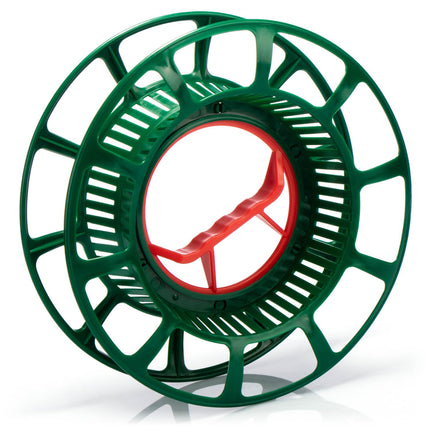 com-four® Cable reel - Empty plastic cable reel - Rope reel as organizer for cables, fairy lights, ribbons, and wires (01 piece - reel)