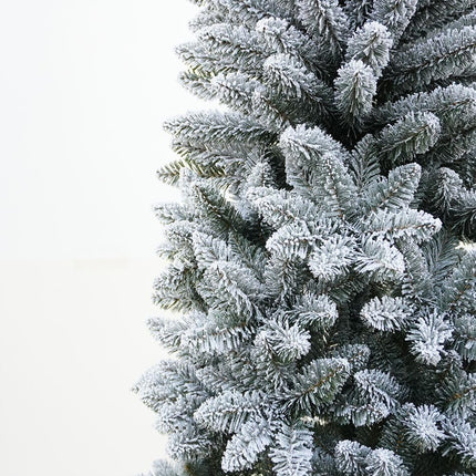 Christmas tree narrow, snow-covered pine, 180 cm, superfult, realistic, opening umbrella, 66 cm diameter (snow-covered)