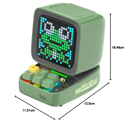 Divoom Ditoo Pixel Art LED kaasaskantav Bluetooth kõlar, 256 programmeeritavat LED-paneeli peovalgustusega, nutikas digitaalne lauakell, mängumuusikakarp, mis toetab TF-kaarti ja raadiot