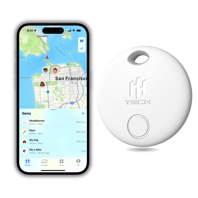 HH-SmartTag Lite Apple iOS-ile: võtmeleidja, esemete leidja, leia oma rahakott ja väärisesemed üle maailma, ühildub iPhone'i rakendusega Find My, kasutab täiustatud rahvahulga ja