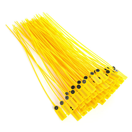 KIMISS 100 * Plasttihend 100 tk kollane pakend veoautole plastist turvatihend 40 cm silt kaabliside numbriga